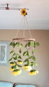 Flower Baby Mobile Sunflower Mobile Felt Flower Crib Mobile Etsy In 2020 Sunflower Room Felt Flowers Flower Mobile