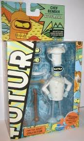 Futurama Toynami Series 8 Action Figure Chef Bender Includes Exclusive Roberto Buildabot Part By Toynami 19 90 Charac Weird Toys Blister Card Action Figures
