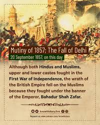 Know History - The 1857 rising was the ...