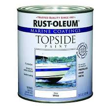 Rust Oleum Marine Coatings Topside Marine Paint Gloss White Quart Walmart Com Rustoleum Marine Paint Exterior Wood Paint