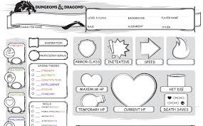 d d character sheets for players with dyslexia
