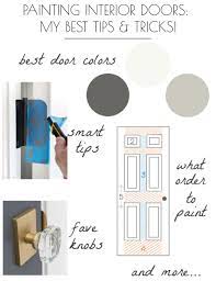 I decided to paint the front door without taking it off the hinges or even removing the hardware because that is the fastest and easiest way. How To Paint A Door My Best Tips For Painting Interior Doors Driven By Decor