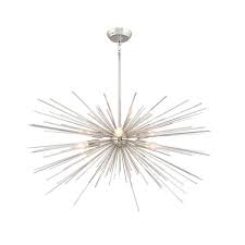 Each spoke is topped with a clear crystal sphere, while. 6 Light Nickel Sputnik Chandelier Lz1206 6n The Home Depot