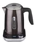Cordless Programmable Electric Kettle w/ Digital Display, Black Stainless Steel, 1.7L 0216 PADERNO