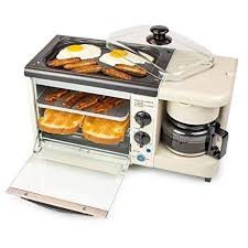 Electric Oven Toaster 3 In 1 Coffeemaker 4 Cup Non Stick Griddle Breakfast Maker Sunriseonlinedeals Breakfast Station Breakfast Maker Camping Coffee Maker