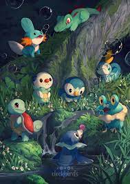 Water Starters By Clockbirds On Deviantart Pokemon Eevee Pokemon Starters Pokemon