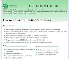 The job functions of a senior director depend on the company where he or she is working at, the nature of the business processes and operations of the company, and the field of expertise being practiced by the senior director. Career Aci Limited Position Finance Executive Costing Amp Inventory Aci Limited Has Been Posted A Job Job Circular Employment Opportunities Positivity
