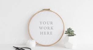 Embroidery Hoop Mock Up Psd Png Mockup Free Psd Styled Stock Photography Psd