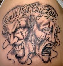 Smile now cry later clown tattoo girls for iphone 5 5s se 6 6s plus 7 7plus cartoon cover for iphone x 10 8 8plus cover. Laugh Now Cry Later Tattoo Meanings Designs And Ideas Latest Tattoos Latest Tattoo Design Chicano Tattoos Sleeve
