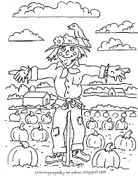 Coloring Pages For Kids By Mr Adron Printable Harvest Scarecrow Coloring Picture Fall Coloring Pages Coloring Pages Free Coloring Pages