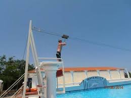 Pool Zipline Picture Of Stelios Gardens Heraklion Tripadvisor