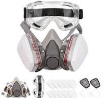 Weytoll Wiederverwendbare Maske Halbe Gesichtsmaske 6200 Gasmaske  Atemschutzmasken Organische Dampfschweißen mit Sicherheitsbrille zum Malen  Polieren ...
