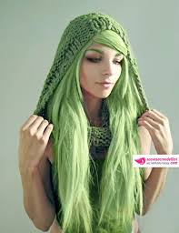 Neon Sac Renkleri Yesil Sac Uzun Sac Sac