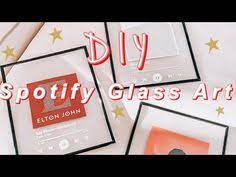Diy Spotify Glass Art No Cricut Needed Spotify Glass Spotify Glass Art Spotify Glass Frame Diy