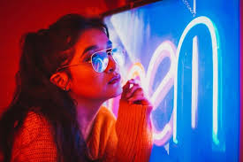 Tumblr neon photoshoot