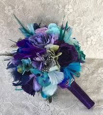 Do it yourself flowers & bouquets. Ramo De Boda Purpura De Pavo Real Peacock Ramo Ramo Novia Prom Flowers Bouquet Wedding Bouquets Purple Blue Wedding Bouquets