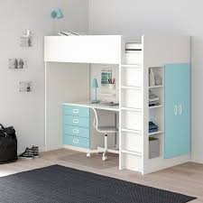 Ikea Stuva Fritids Loft Bed With 4 Drawers 2 Doors White Light Stuva Loft Bed Loft Bed Loft Bed Frame