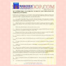 Check spelling or type a new query. Babcock University Notice To Students Staff And Parents 2020 Shoreloop