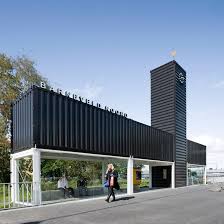 Nl Architects Convert Containers Into Barneveld Noord Station Shipping Container Architecture Container Buildings Shipping Container Buildings