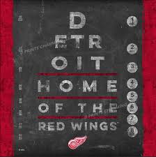 Amazon Com Prints Charming Eye Chart Detroit Red Wings
