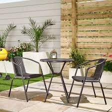 Enjoy dining in the fresh air with outdoor bistro sets. Lisbon Bistro Set Garden Furniture