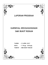 Contoh laporan pkl smk ap (administrasi perkantoran). Muka Depan Laporan Program