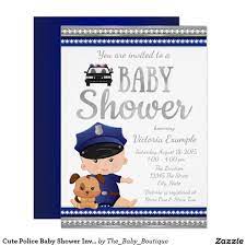 Create Your Own Invitation Zazzle Com Police Baby Police Baby Shower Baby Shower