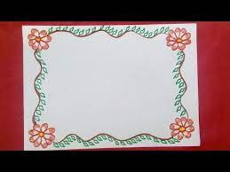 Easy indian patterns to draw. Simple Border Design To Draw On Paper Simple Border Designs For Project Easy Assignment Front Page Youtube