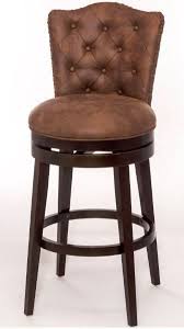 Bar Height Stool Swivel Leather Wood High Chair Kitchen Dining Furniture Luxury Leather Swivel Bar Stools Wood High Chairs Bar Chairs Kitchen