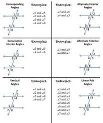 Parallel Lines Transversals And Their Angles Foldable Algebra Worksheets Line Math Praxis Core Math