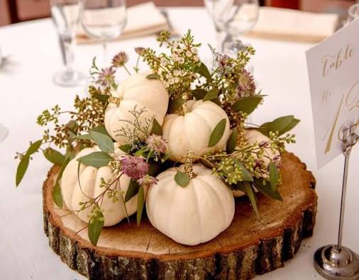 Discover 33 pumpkin wedding centerpieces and white pumpkin with flowers centerpiece ideas | fall wedding with white pumpkins, wedding with white pumpkins, fall wedding white pumpkins and more