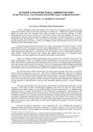 Pdf Is There A Philippine Public Administration Or Better Still For Whom Is Philippine Public Administration