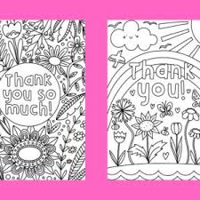 We have 3 fun colouring thank you cards for you to choose from; Thank You Colouring Pages Mum In The Madhouse