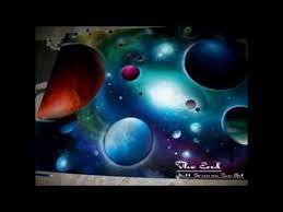 Spray Paint Art Open Your Eyes By Matt Sorensen Universe Art Made With Fire Spray Paint Art Space Painting Universe Art