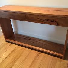 Recycled Blackbutt And Hardwood Timber Hall Table Wood Furniture Diy Timber Furniture Diy Furniture