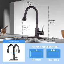 Touchless kitchen faucet, dalmo dakf5f pull down sprayer kitchen faucet, single handle sensor kitchen sink faucet with 3 modes pull down sprayer, brushed nickel dual sensor sink faucet 4.6 out of 5 stars 1,283 Dalmo Single Handle Sensor Sink Faucet Black Resist Oil Fingerprint Water Spot Touchless Kitchen Faucet Blade Sweep Mode Put Down Sprayer Kitchen Touchless Faucet Metal Plate For 3 Holes Sink Touch On
