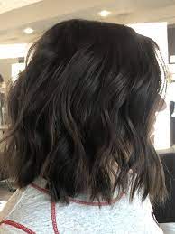 You can get a perfect beachy hairstyle with the help of waves. Short Dark Brown Bob Beach Waves Short Hair Waves Brown Hair Short Bob Dark Hair