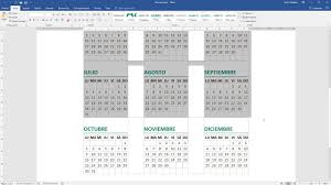 Como Insertar Un Calendario En Word Youtube