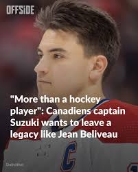 Montreal Canadiens captain Nick Suzuki met students from Maple Grove  Elementary School in Lachine this morning to reveal his latest charitable  endeavour ❤️💙 After helping to launch Goodfood's Meal for a Meal