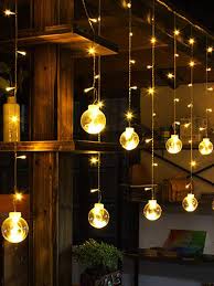 120pcs Round Ball Bulb Hanging Curtain Light Check Out This 120pcs Round Ball Bulb Hanging Curtain Ligh Curtain Lights Hanging Curtains Decorative Night Lights