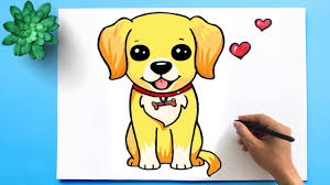 Start by drawing the top of the head, a curving line that turns into a slant, going up and to the left. How To Draw A Dog Puppy Drawing Youtube