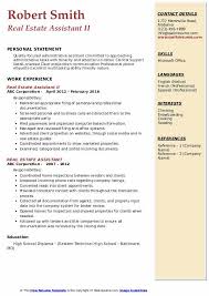 This free property manager job description sample template can help you attract an innovative and experienced property manager to your company. Real Estate Assistant Resume Samples Qwikresume