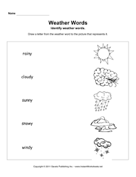 Weather Words Primary Weather Worksheets Kindergarten Worksheets Weather Words