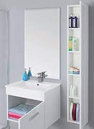 Bagno Italia Mobile Bagno Sospeso 60 Cm Bianco Rovere Chiaro O Scuro Arredo Con Colonna Abbinata Omaggio Mobi Bagni Sospesi Decorare Bagno Piccolo Mobile Bagno