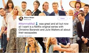 I want to make some memories. Here Are The Best Tweets About Mamma Mia Here We Go Again Fanfest