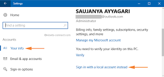 Change which microsoft account is on computer. Windows 10 How To Switch To Local Account From Microsoft Account