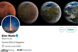 Earlier this year, musk tweeted a meme implying that a dogecoin standard is inevitable and that the cryptocurrency will take over the global financial system. Dogecoin Digital Currency Gains 20 In Value After Elon Musk Tweet Daily Mail Online