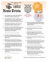 Well, what do you know? News Of 1963 Trivia Game 50th Birthday Game Moms 50th Birthday 50th Birthday Games 50th Birthday Party