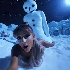 Blonde redhead snowman