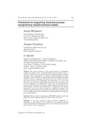 Pdf Framework For Supporting Business Process Reengineering Based Business Models